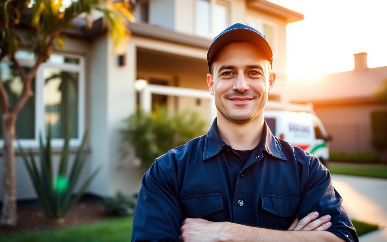 Visoso Plumbing technician repairing plumbing in an Anaheim home